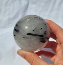 Load image into Gallery viewer, Black Tourmaline in Quartz Sphere
