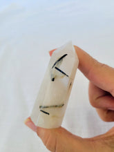 Load image into Gallery viewer, Black Tourmaline in Quartz Point