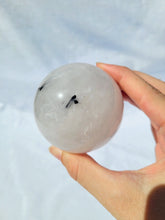 Load image into Gallery viewer, Black Tourmaline in Quartz Sphere