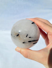 Load image into Gallery viewer, Black Tourmaline in Quartz Sphere