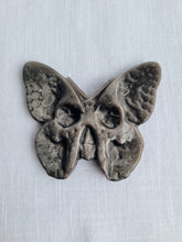 Load image into Gallery viewer, Silver Sheen Obsidian Butterfly Skull