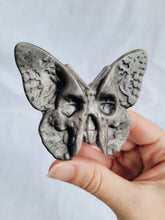 Load image into Gallery viewer, Silver Sheen Obsidian Butterfly Skull