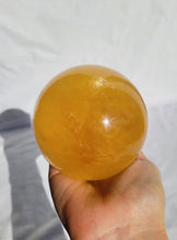 Load image into Gallery viewer, Honey Calcite Sphere