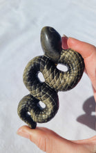 Load image into Gallery viewer, Golden Sheen Obsidian Snake