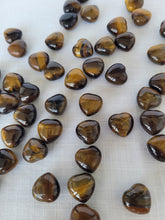 Load image into Gallery viewer, Tigers Eye Mini Hearts