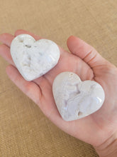 Load image into Gallery viewer, Druzy White Agate Hearts