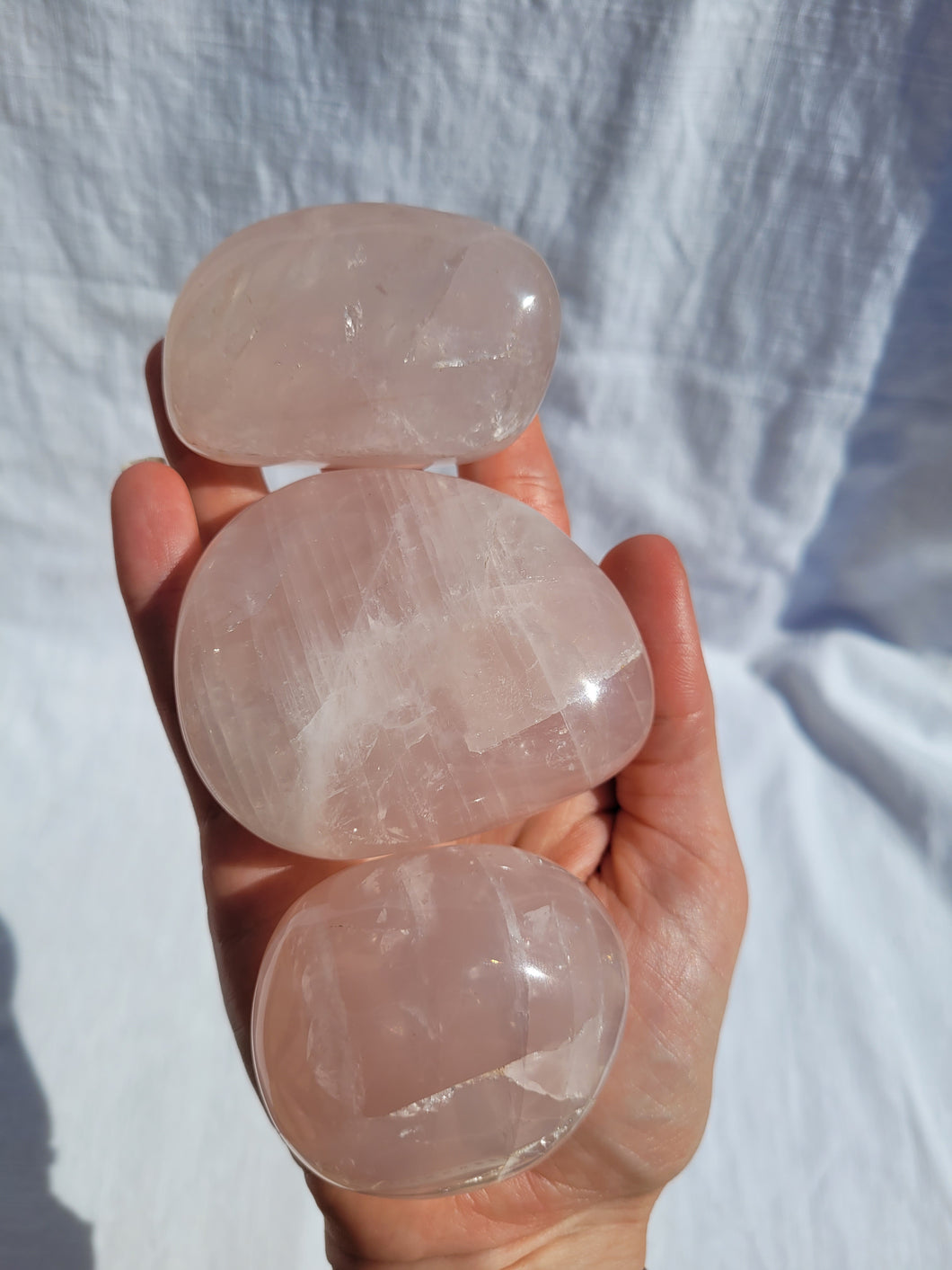 Rose Quartz Palmstone - Large