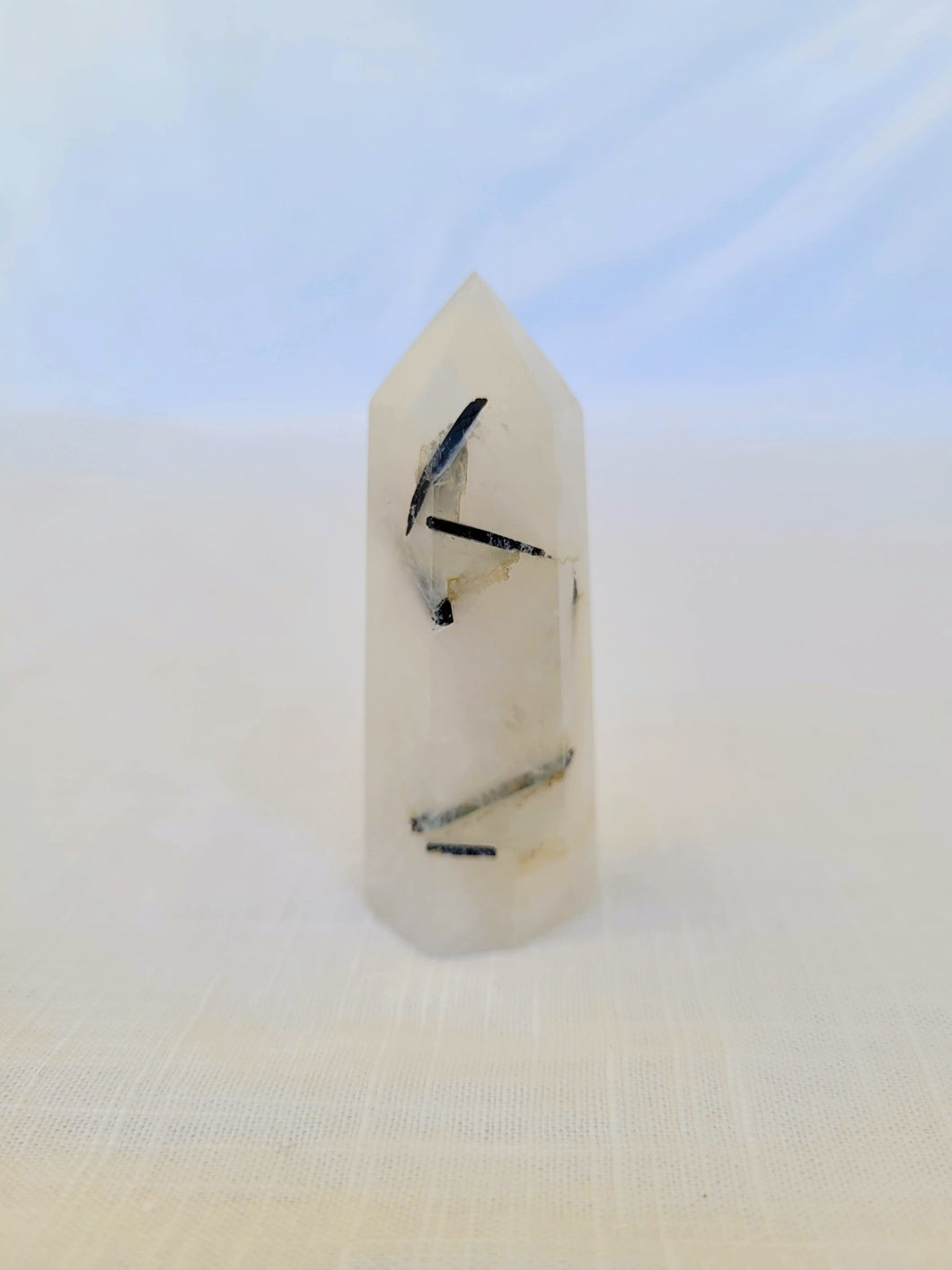 Black Tourmaline in Quartz Point