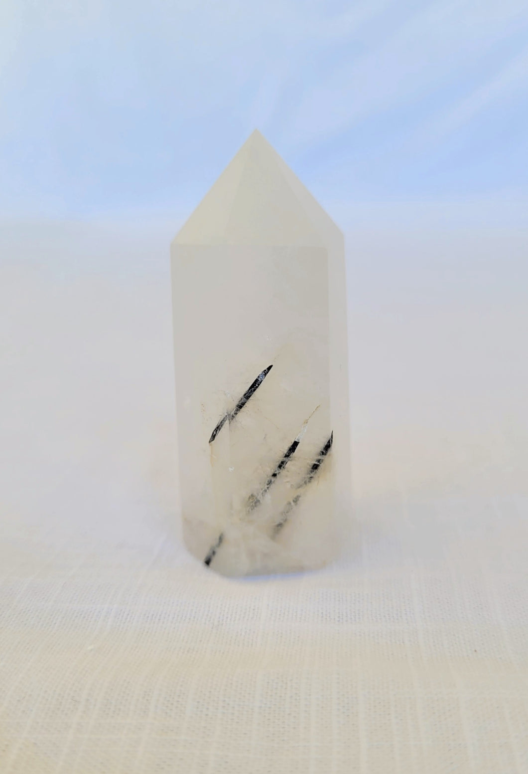 Black Tourmaline in Quartz Point