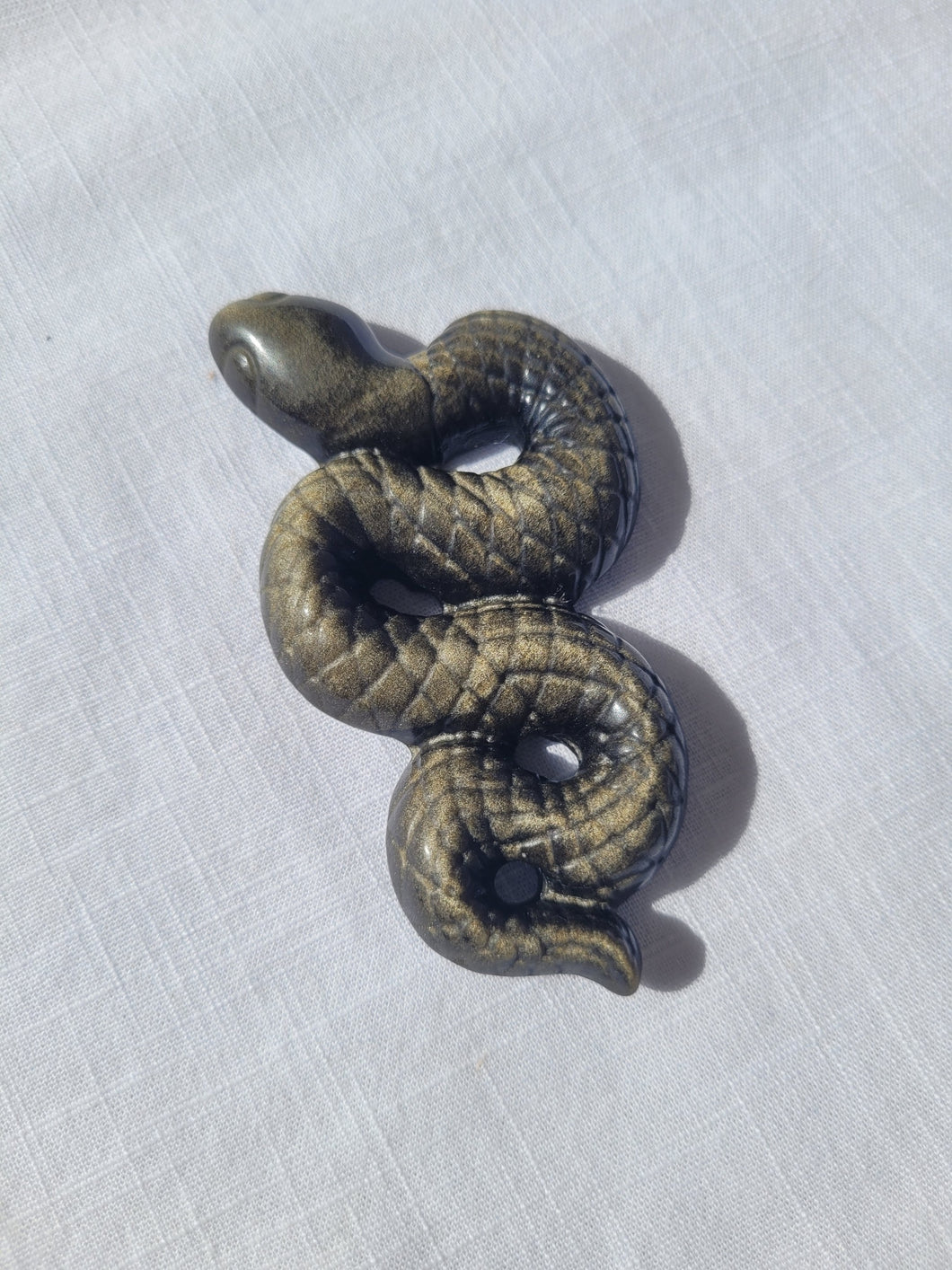 Golden Sheen Obsidian Snake