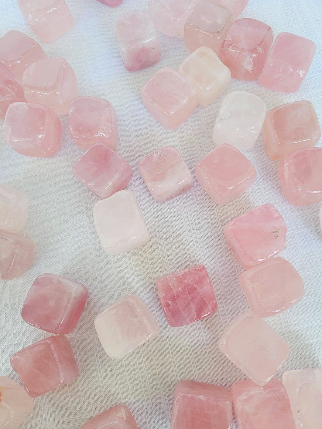 Rose Quartz Tumbled Cube